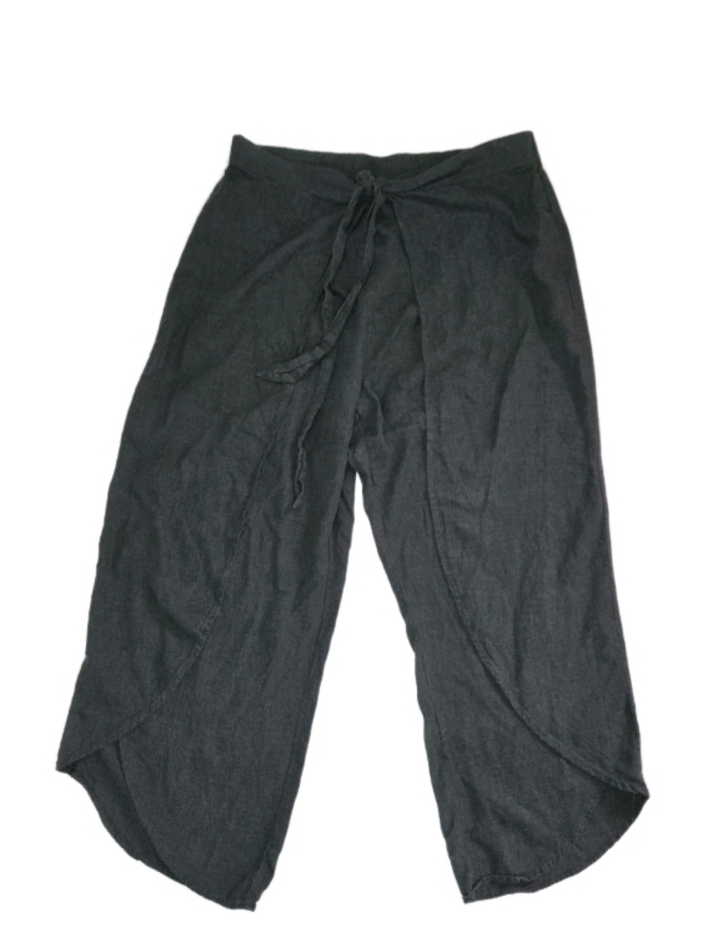 Patagonia Womens Garden Island Pants Size XL Gray Wrap Style Wide Leg - Picture 2 of 13